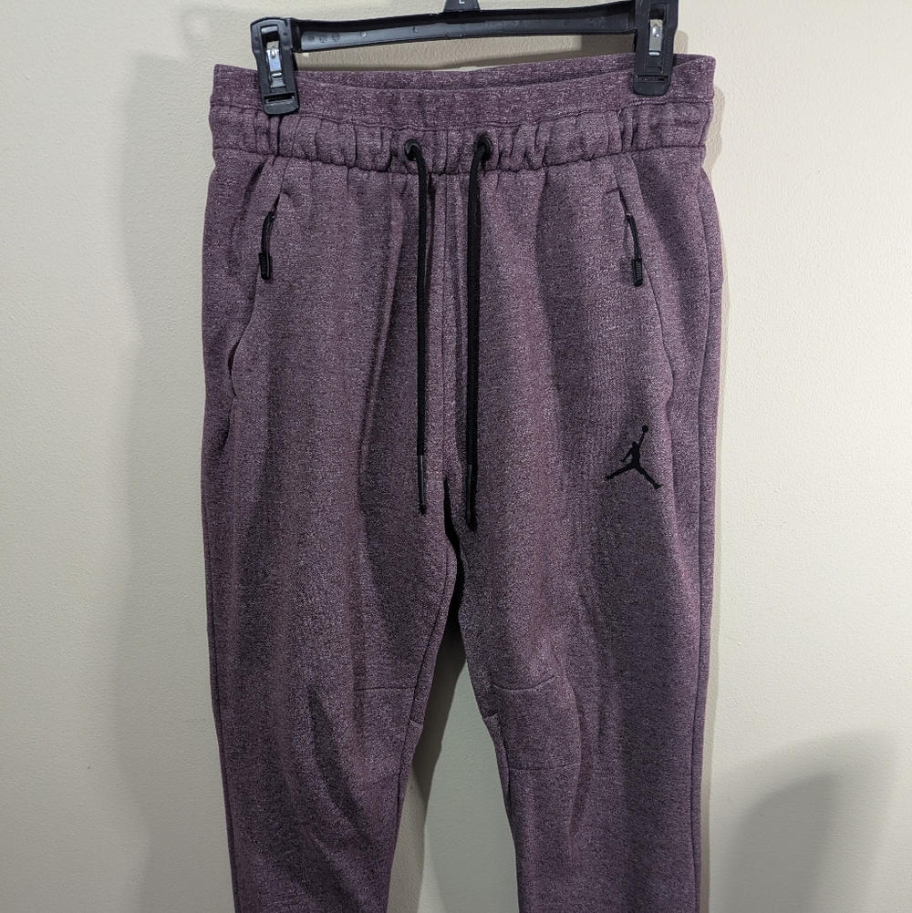Jordan Size Large Women's Purple Heather Jogger Sweatpants Jumpman Logo